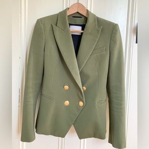 Pierre Balmain double breasted green blazer